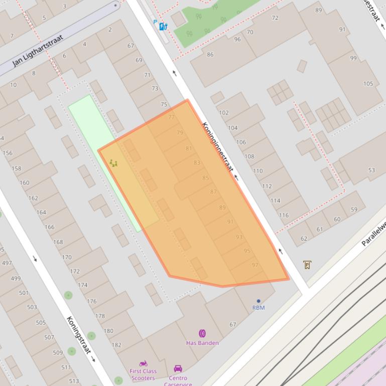 Kaart van postcodegebied 2515KH.