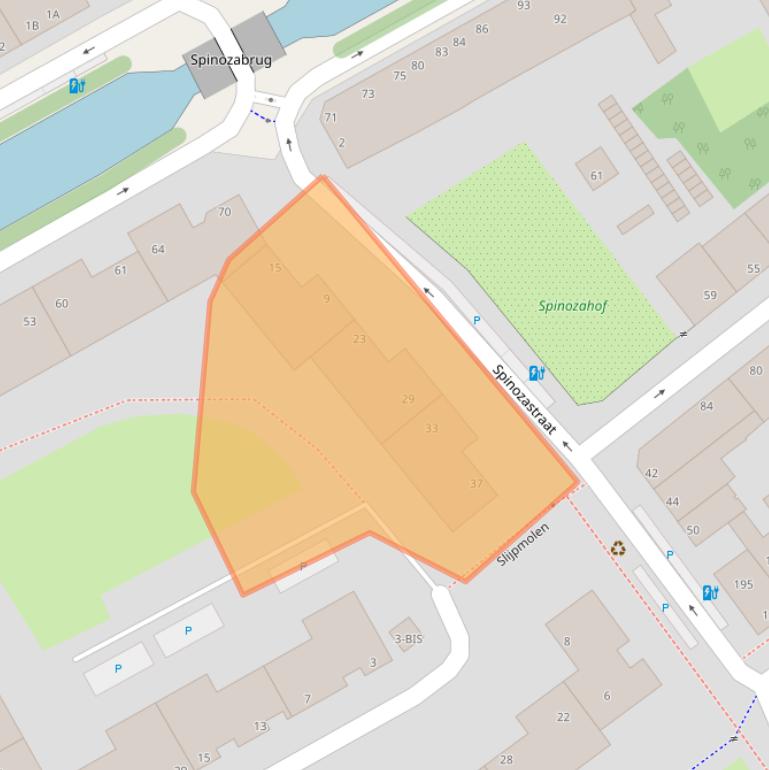 Kaart van postcodegebied 2515LS.