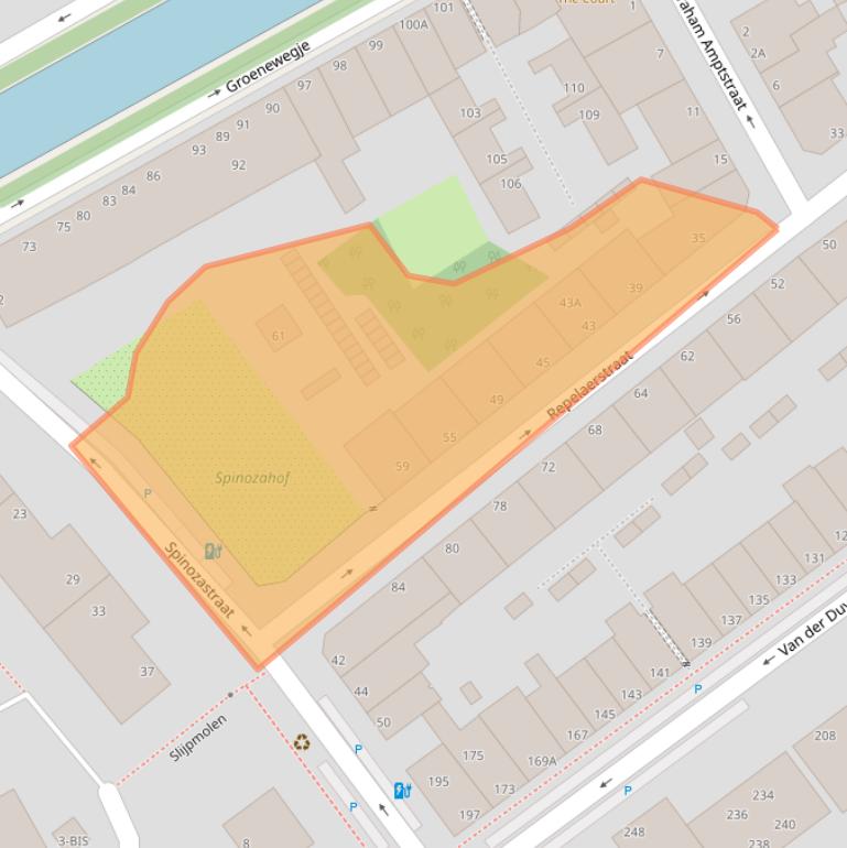 Kaart van postcodegebied 2515LX.