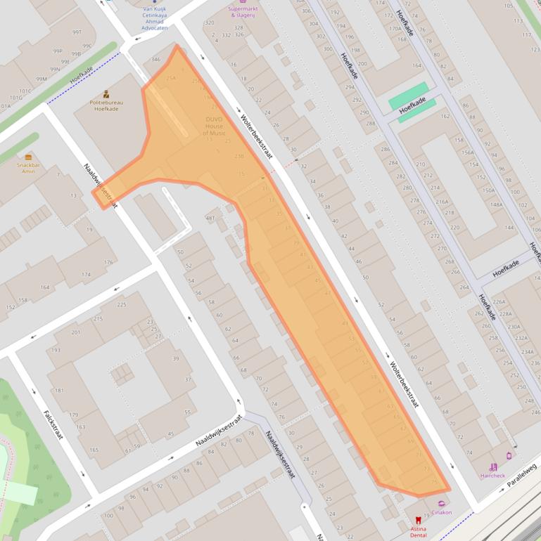 Kaart van postcodegebied 2515MX.