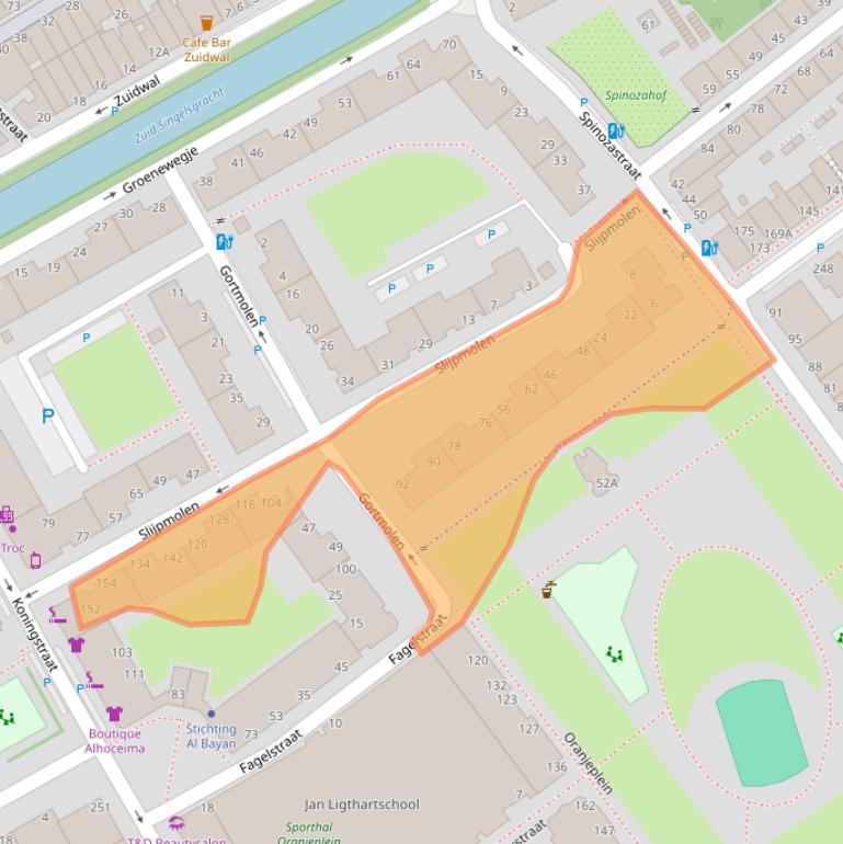 Kaart van postcodegebied 2515NE.