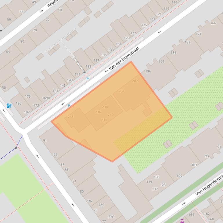 Kaart van postcodegebied 2515NN.