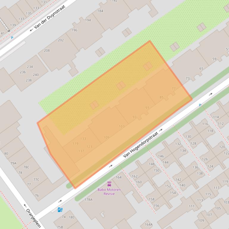 Kaart van postcodegebied 2515NT.