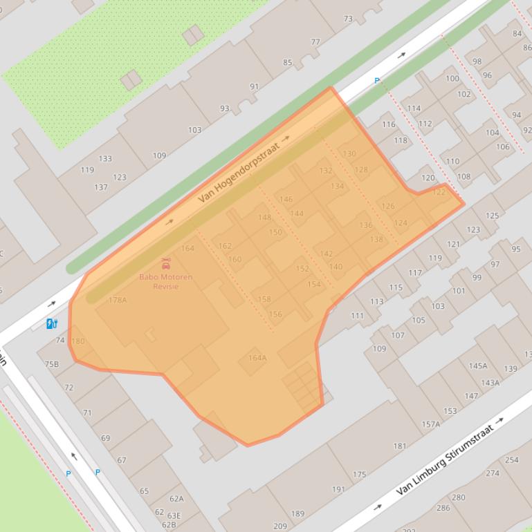 Kaart van postcodegebied 2515NX.