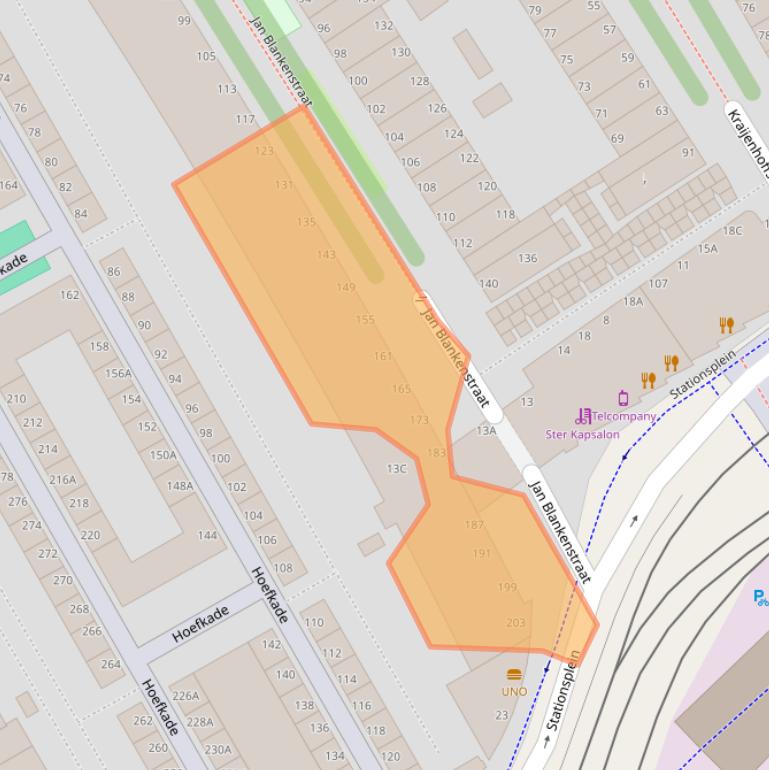 Kaart van postcodegebied 2515PX.