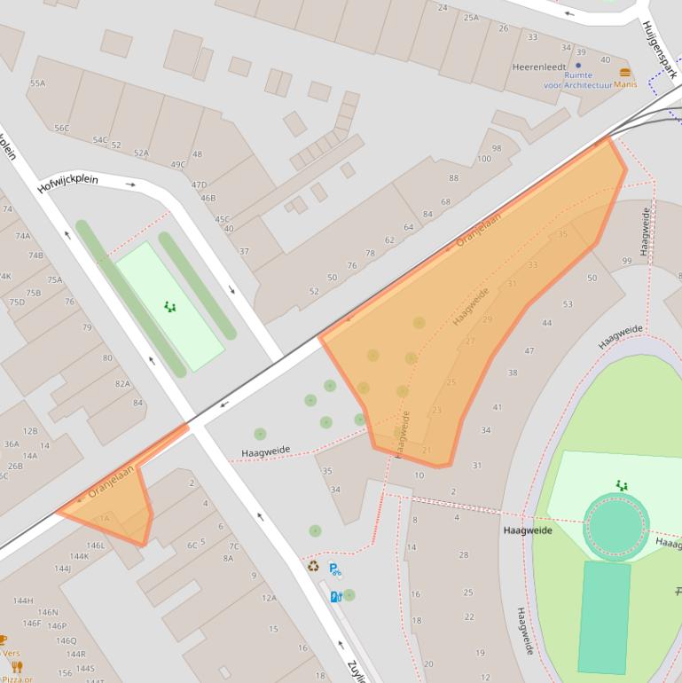 Kaart van postcodegebied 2515RG.