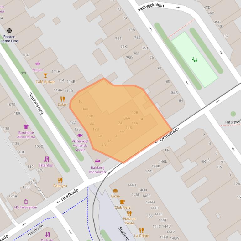 Kaart van postcodegebied 2515RH.