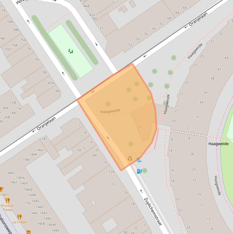 Kaart van postcodegebied 2515RK.