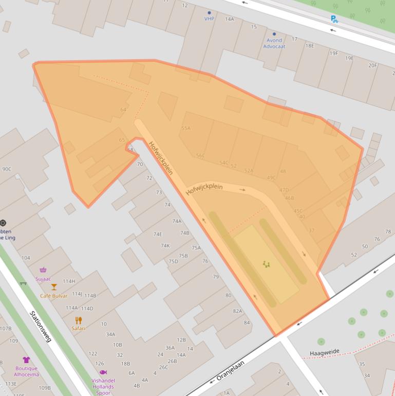 Kaart van postcodegebied 2515RL.