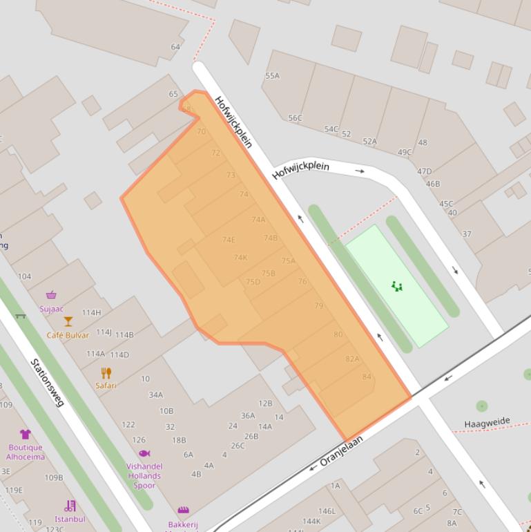 Kaart van postcodegebied 2515RM.