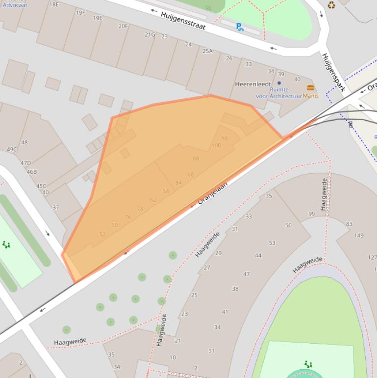 Kaart van postcodegebied 2515RS.