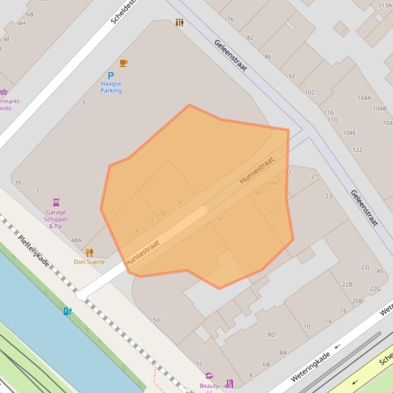 Kaart van postcodegebied 2515SJ.