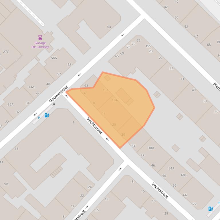 Kaart van postcodegebied 2515SR.