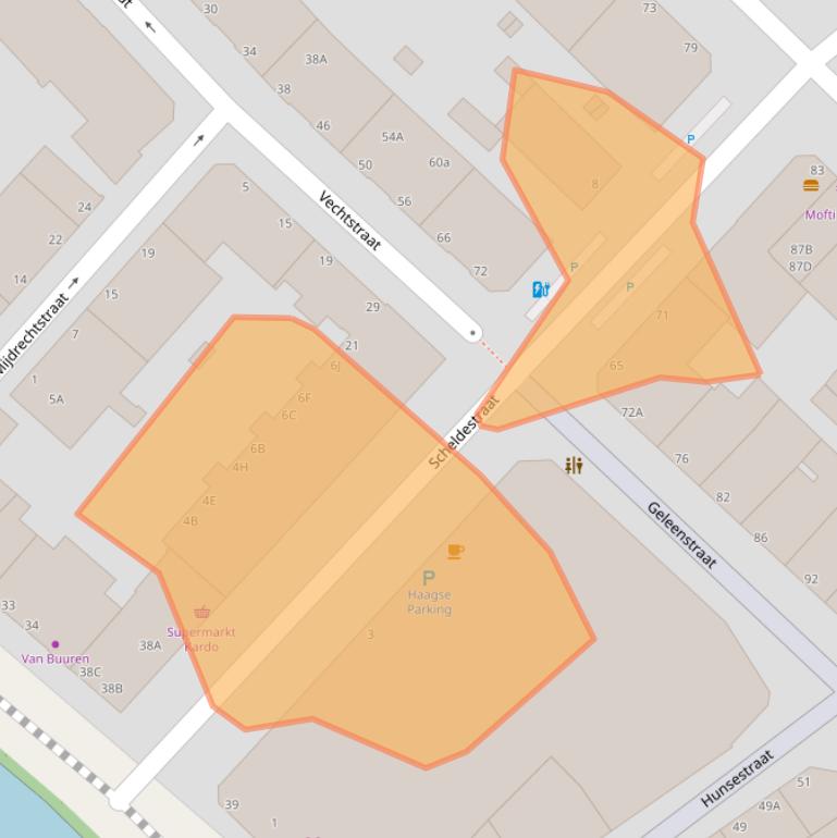 Kaart van postcodegebied 2515TA.