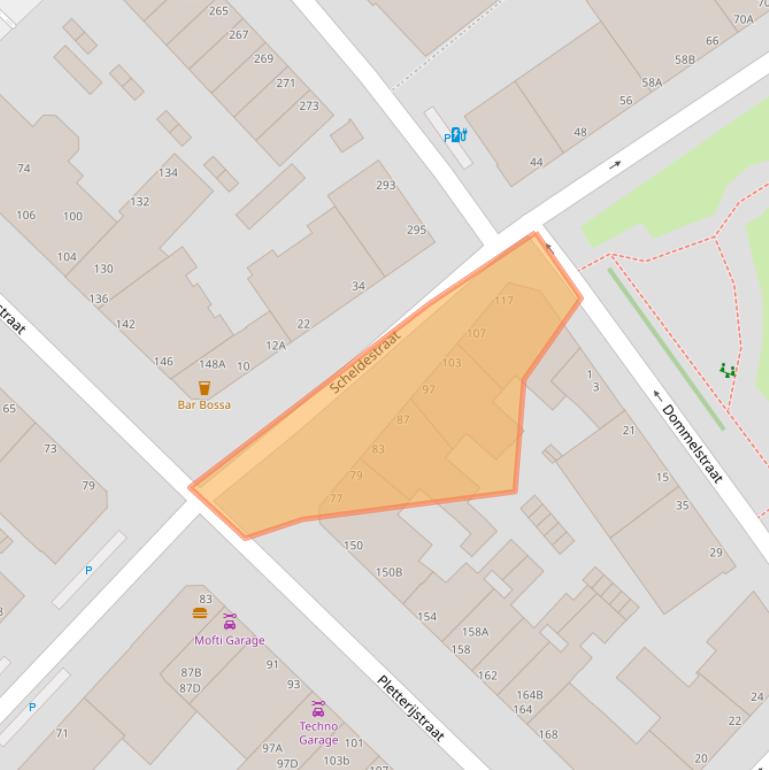 Kaart van postcodegebied 2515TB.