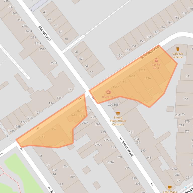 Kaart van postcodegebied 2515TD.