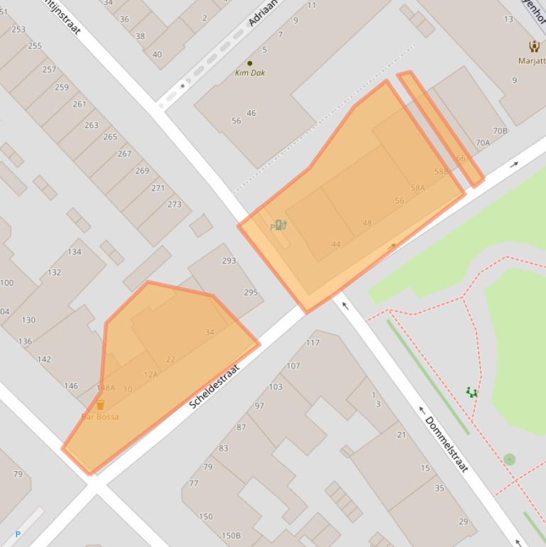 Kaart van postcodegebied 2515TE.