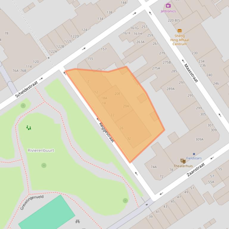 Kaart van postcodegebied 2515TL.