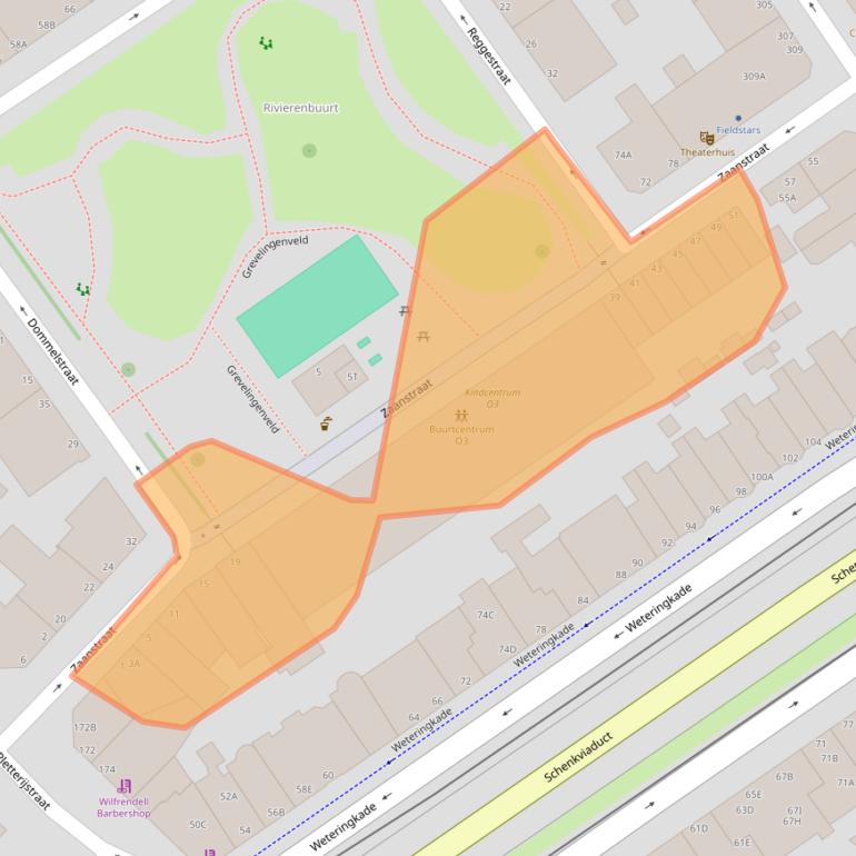 Kaart van postcodegebied 2515TM.