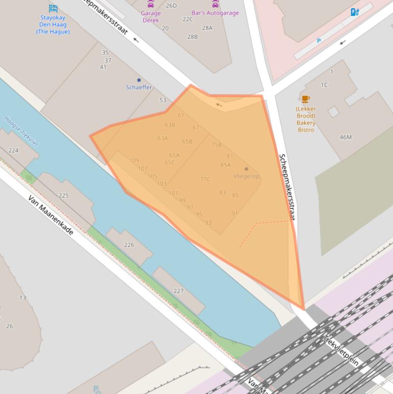 Kaart van postcodegebied 2515VB.