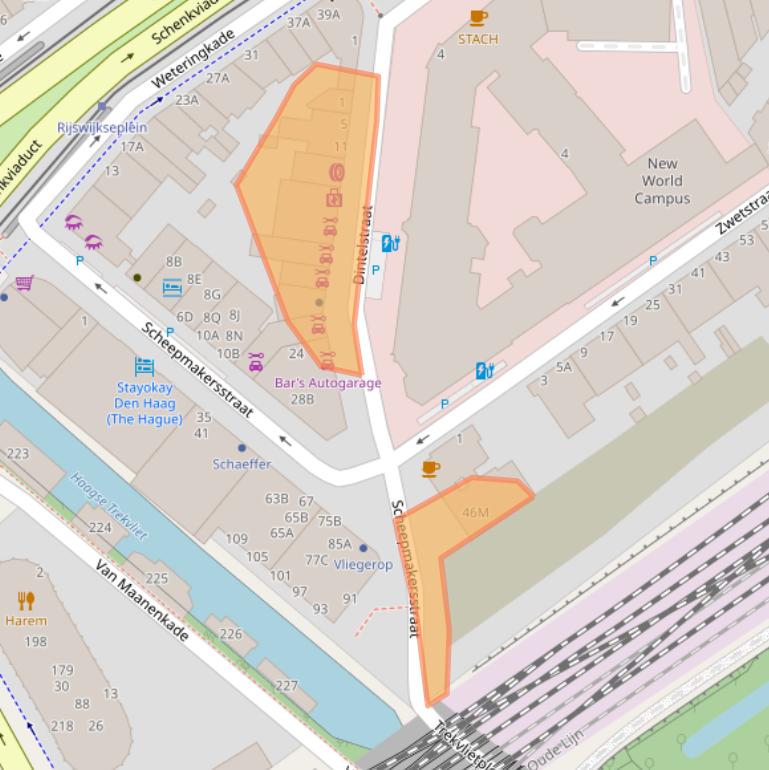 Kaart van postcodegebied 2515VJ.