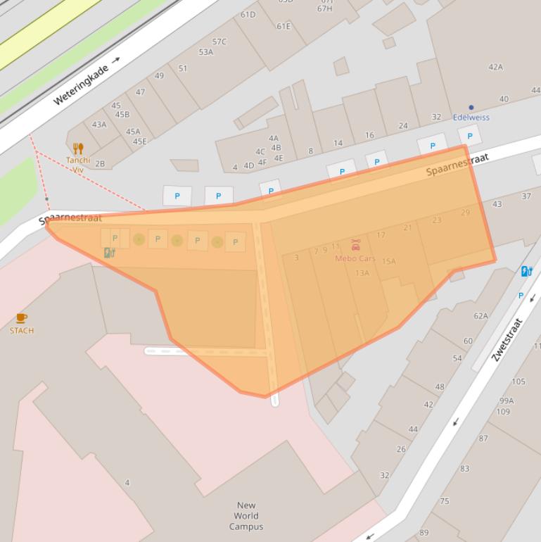 Kaart van postcodegebied 2515VL.