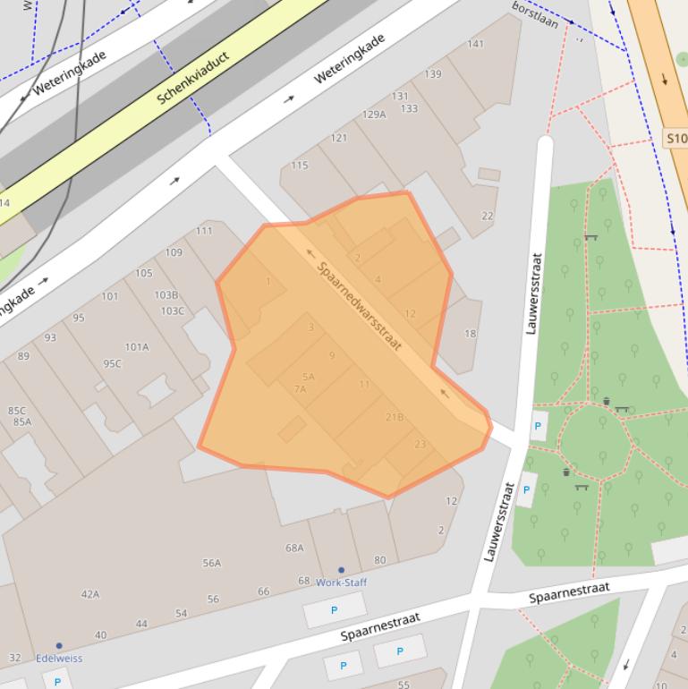 Kaart van postcodegebied 2515VR.