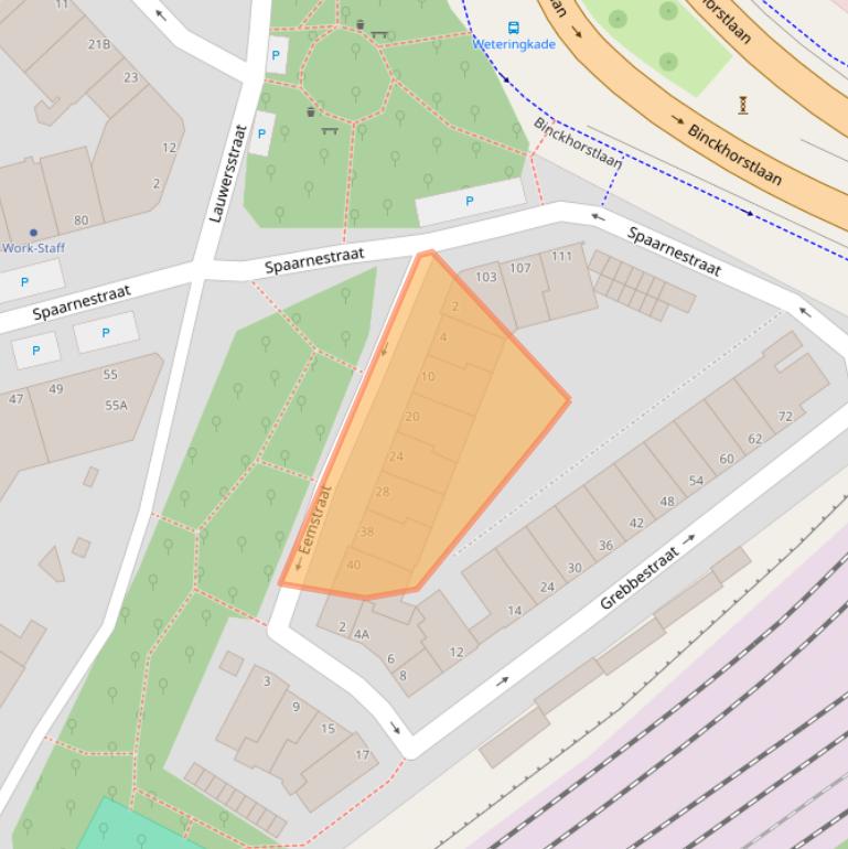Kaart van postcodegebied 2515VS.
