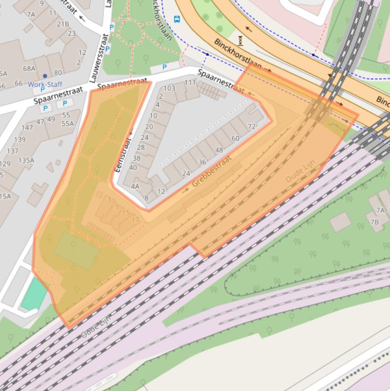 Kaart van postcodegebied 2515VT.