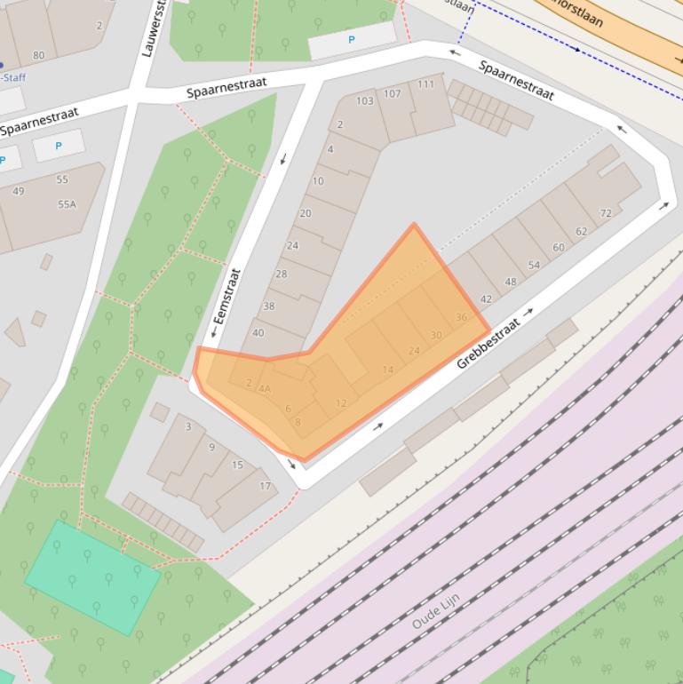 Kaart van postcodegebied 2515VV.