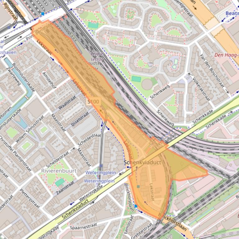 Kaart van postcodegebied 2515VZ.