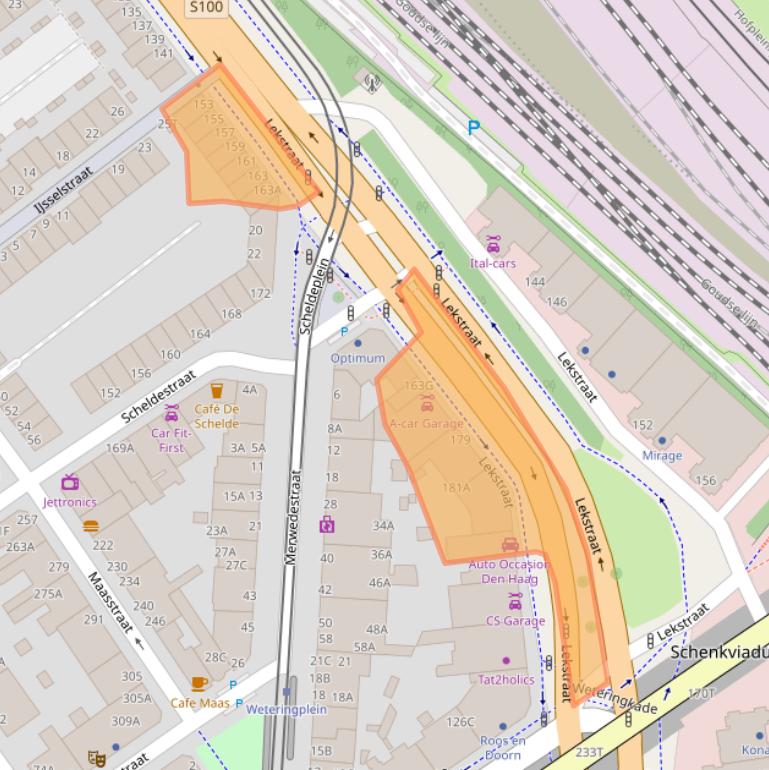 Kaart van postcodegebied 2515XD.