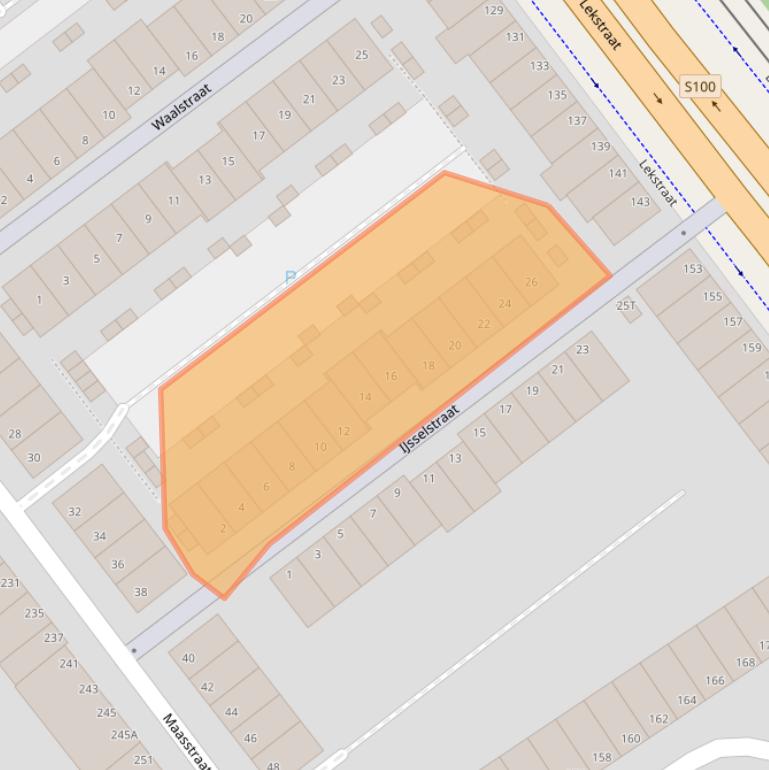 Kaart van postcodegebied 2515XJ.