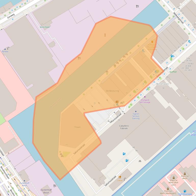 Kaart van postcodegebied 2516AG.