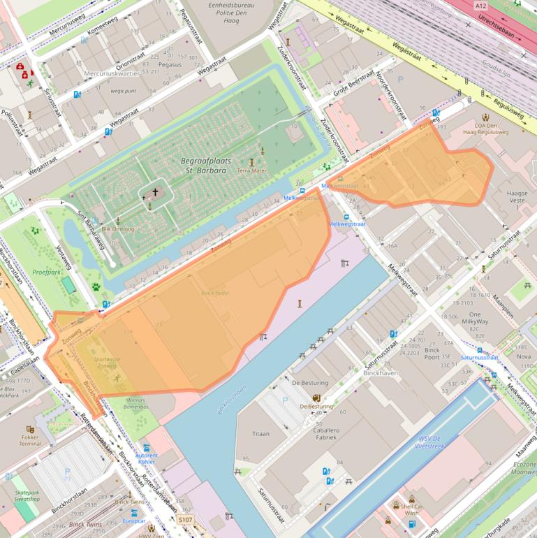 Kaart van postcodegebied 2516AK.