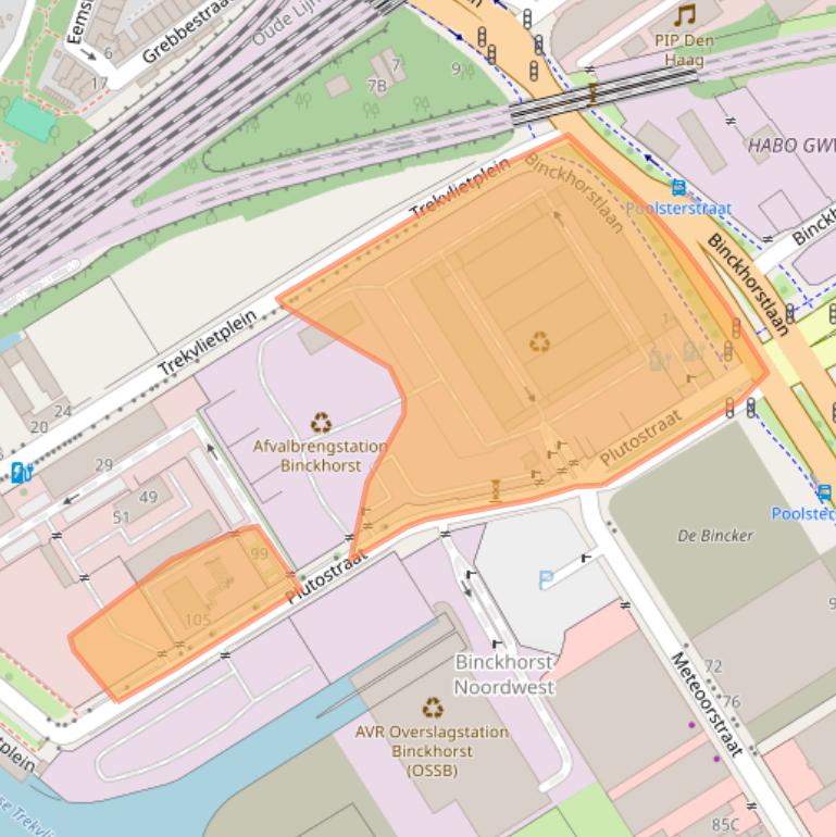 Kaart van postcodegebied 2516AL.