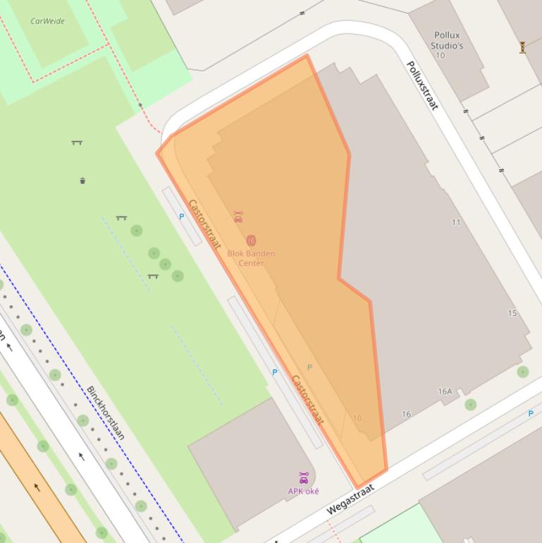 Kaart van postcodegebied 2516AM.