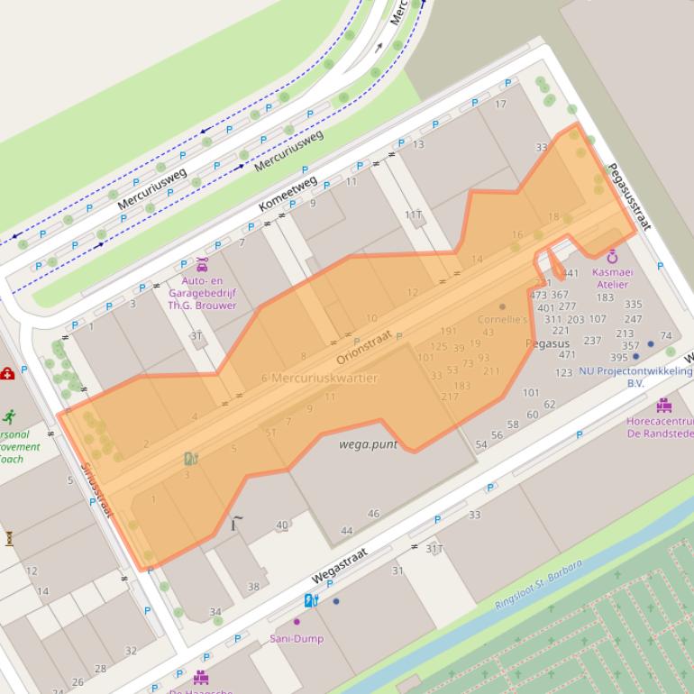 Kaart van postcodegebied 2516AS.
