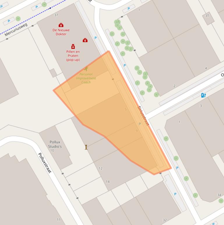 Kaart van postcodegebied 2516AT.