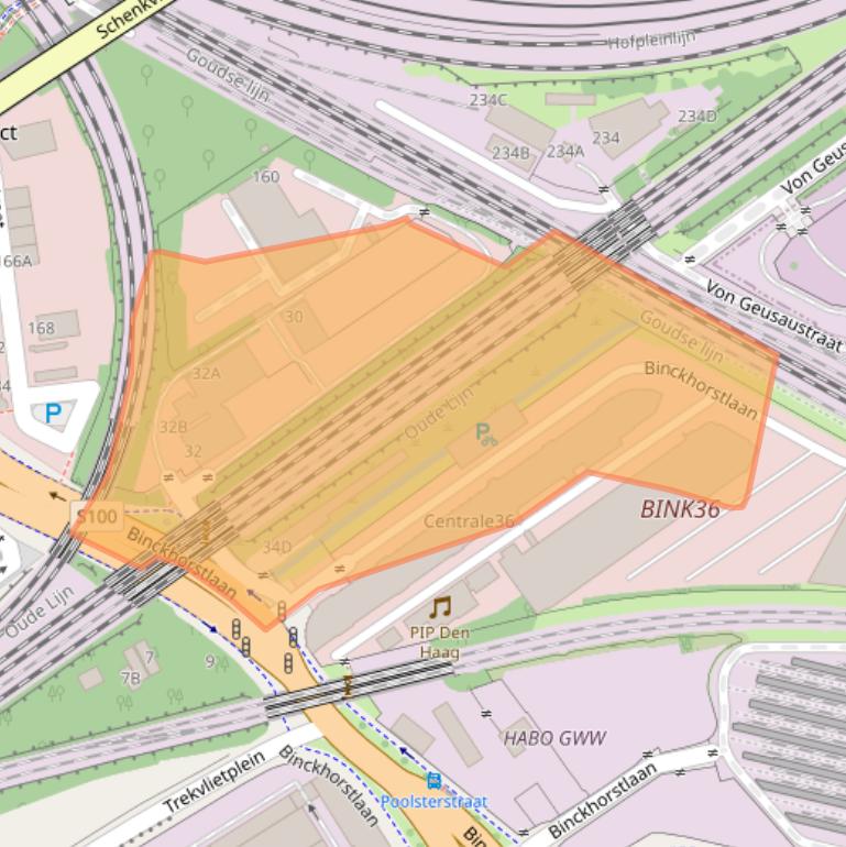 Kaart van postcodegebied 2516BD.