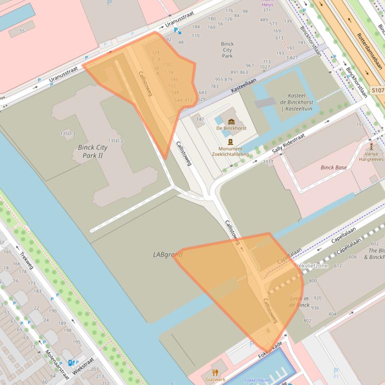 Kaart van postcodegebied 2516BH.