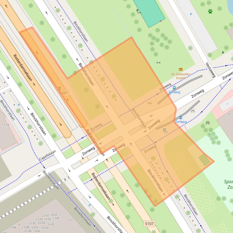 Kaart van postcodegebied 2516BK.