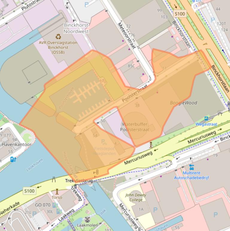 Kaart van postcodegebied 2516BN.