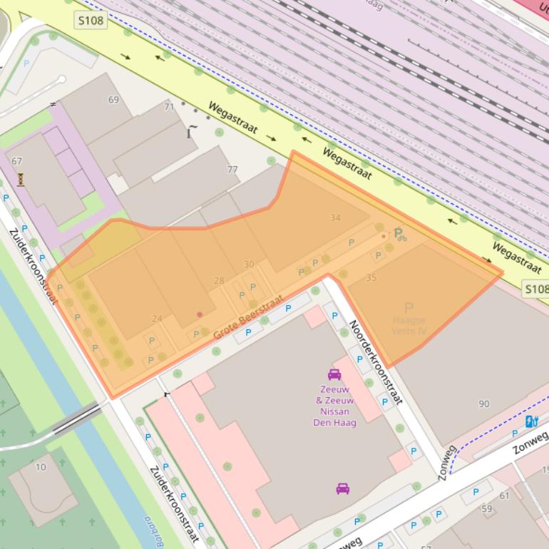 Kaart van postcodegebied 2516BZ.