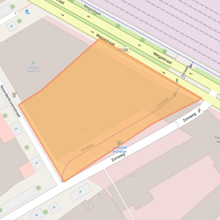 Kaart van postcodegebied 2516CG.