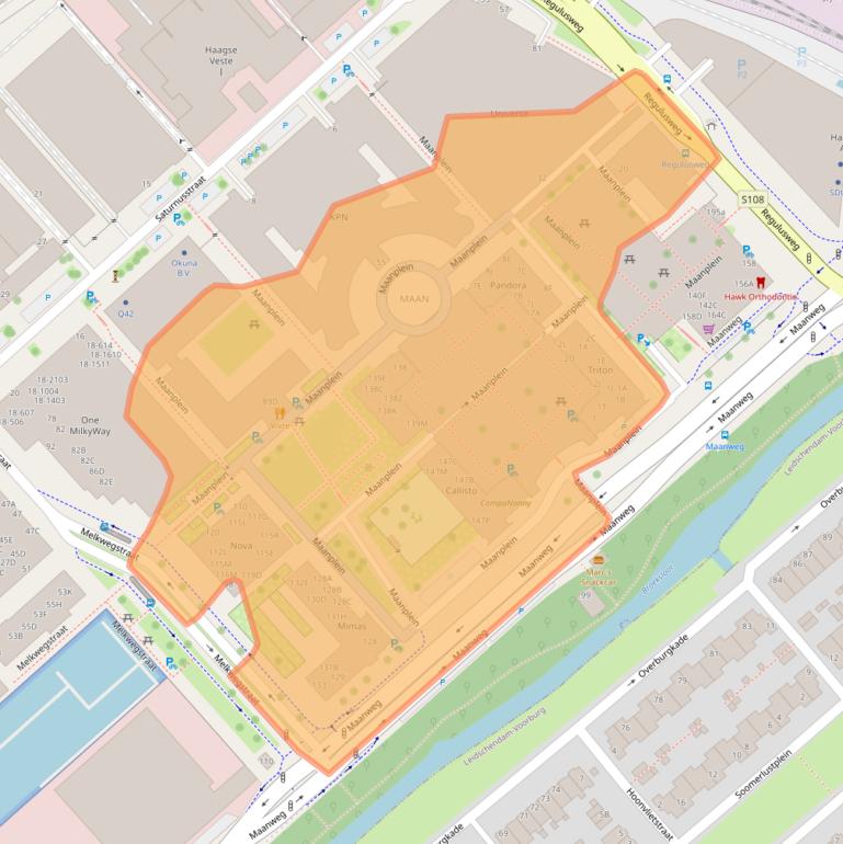 Kaart van postcodegebied 2516CK.