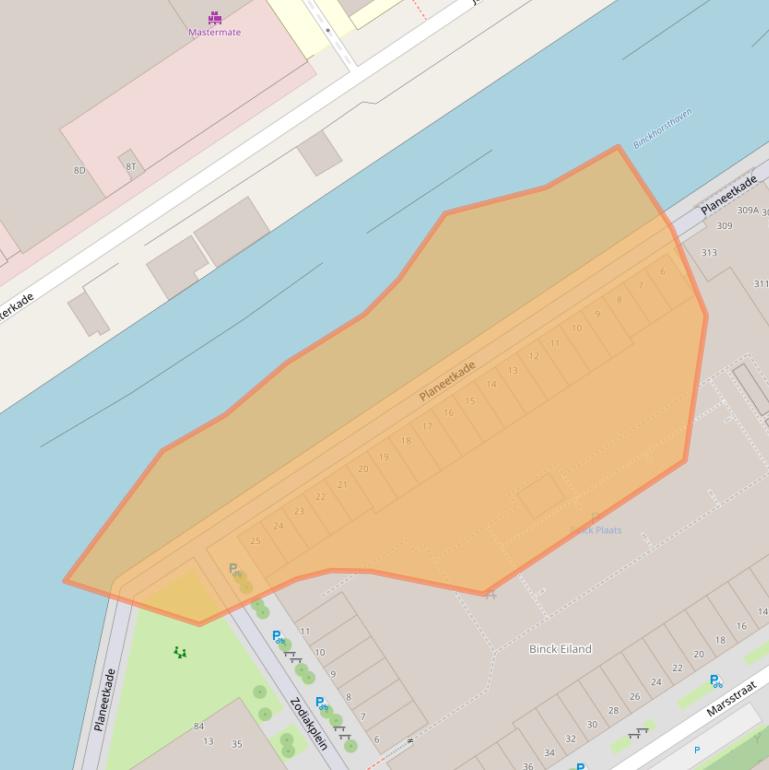 Kaart van postcodegebied 2516CM.