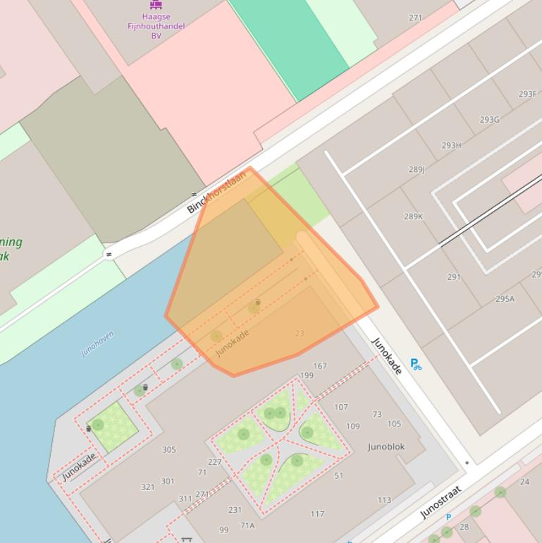 Kaart van postcodegebied 2516DA.