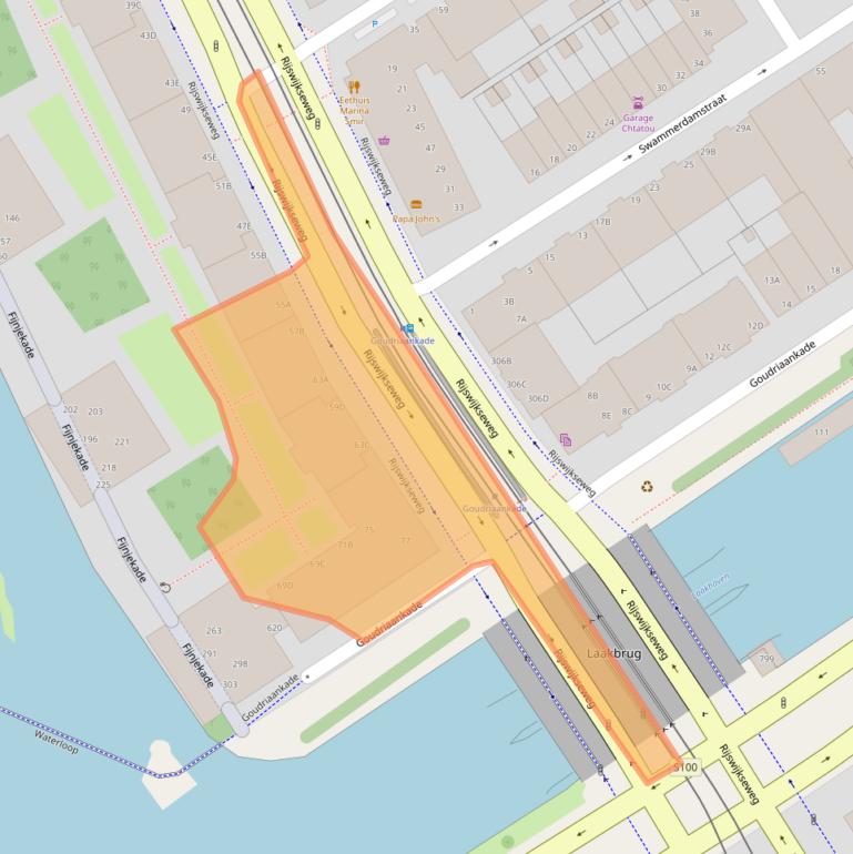 Kaart van postcodegebied 2516EE.