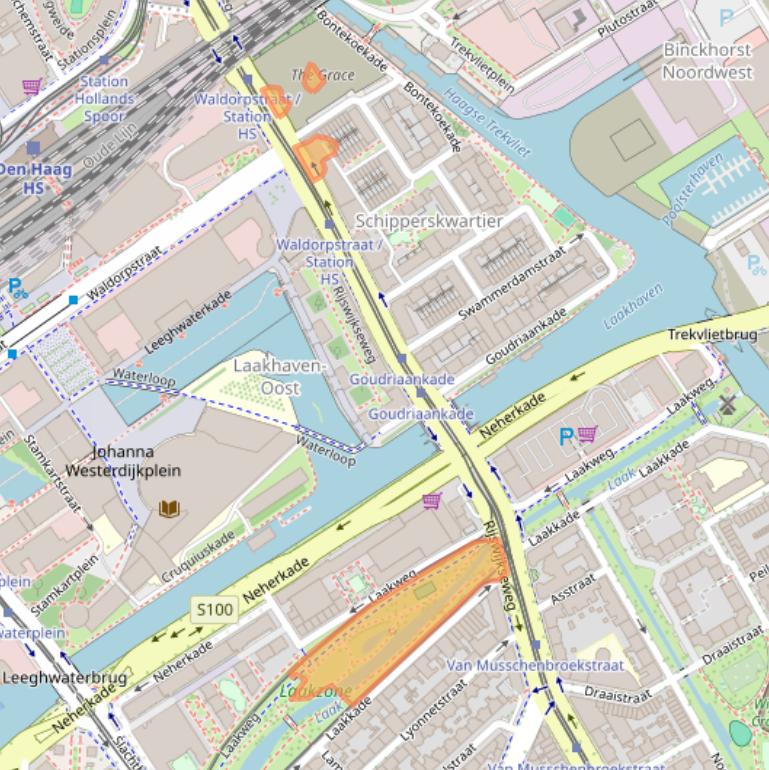 Kaart van postcodegebied 2516EJ.